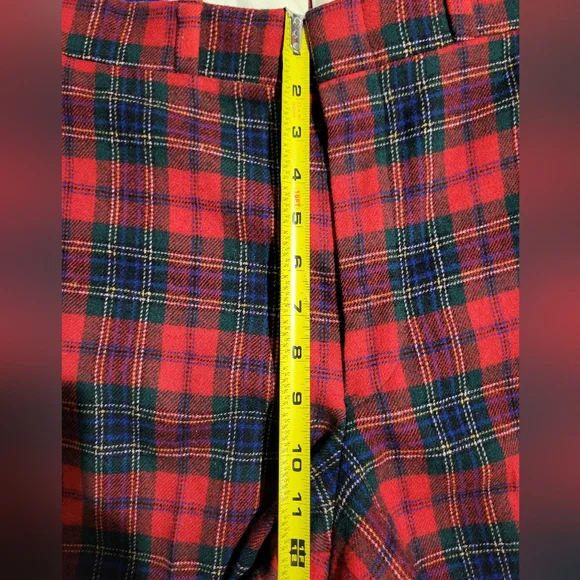 Pendleton Red and Black Dress Pants with Straight Leg Cut